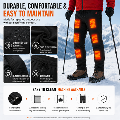 LITEGUEST 12-Zone Heated Pants | USB Heated Winter Pants