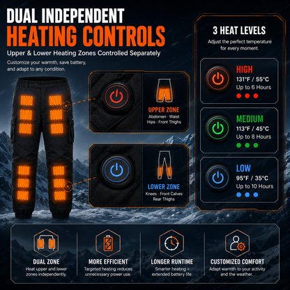 LITEGUEST 18-Zone Heated Pants | Extreme Cold Riding & Skiing