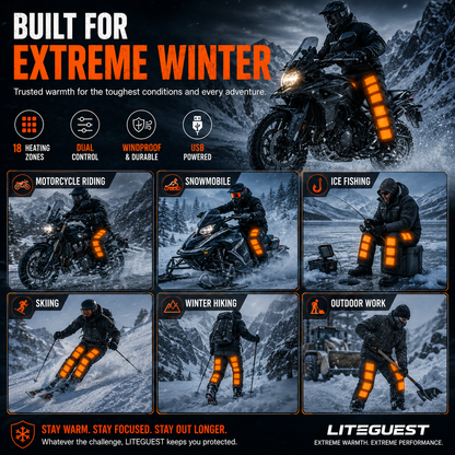 LITEGUEST 18-Zone Heated Pants | Extreme Cold Riding & Skiing