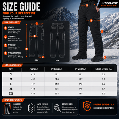LITEGUEST 18-Zone Heated Pants | Extreme Cold Riding & Skiing
