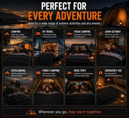 LITEGUEST Heated 2-Person Sleeping Bag | Double Camping Sleeping Bag