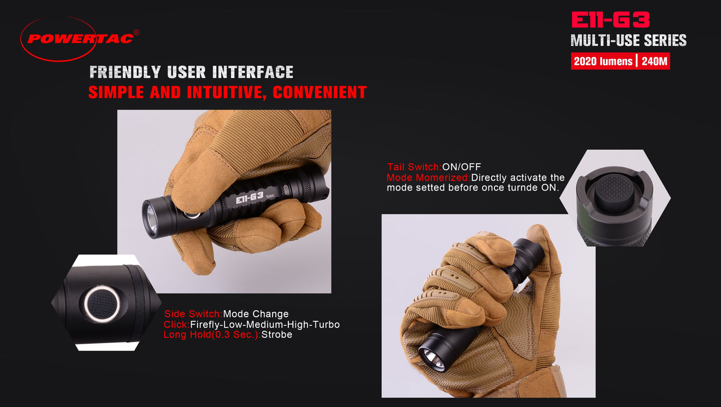 E11-Gen3 2020 Lumen Rechargeable EDC Flashlight-Best Selling EDC