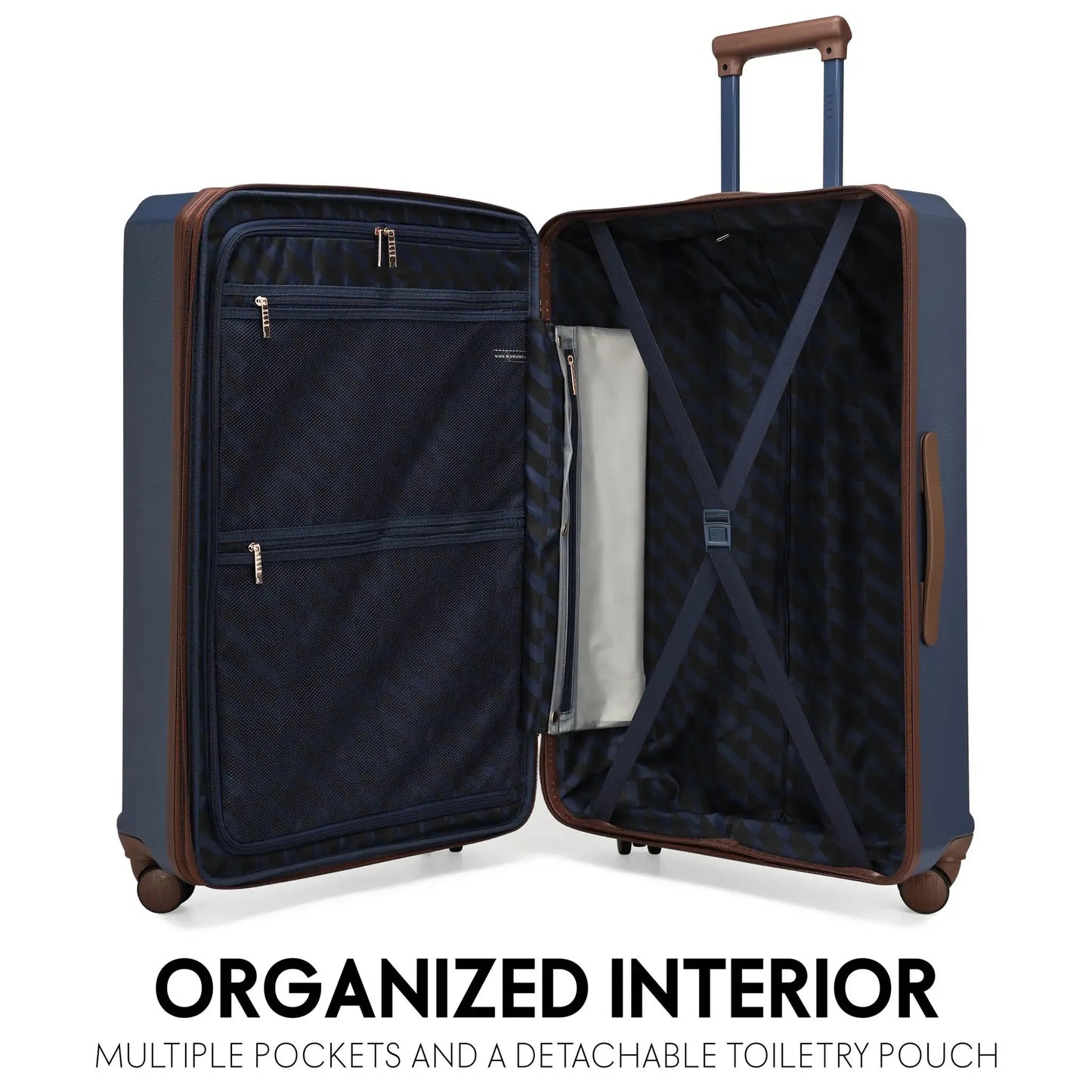 Luxe Journey 3 Piece Expandable Retro Luggage Set