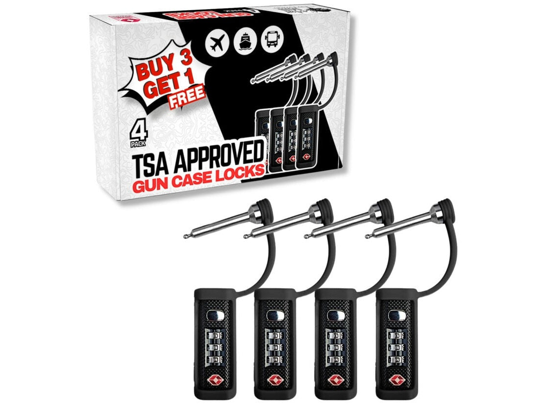 4-Pack TSA Approved MonoShaft™ Gun Case Lock