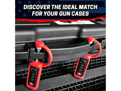 4-Pack TSA Approved MonoShaft™ Gun Case Lock