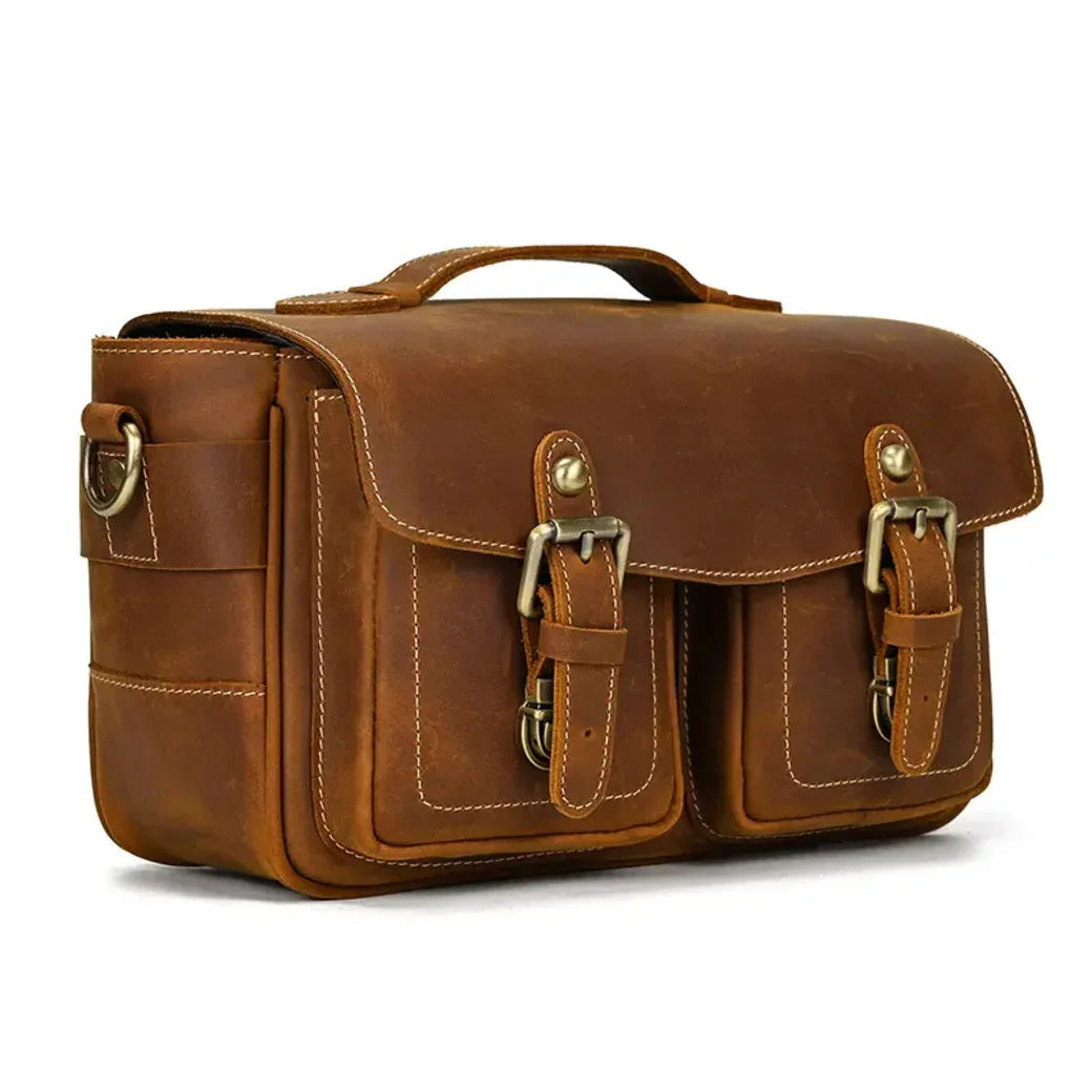 The Faust Leather Camera Bag | Crossbody Vintage Camera Messenger Bag