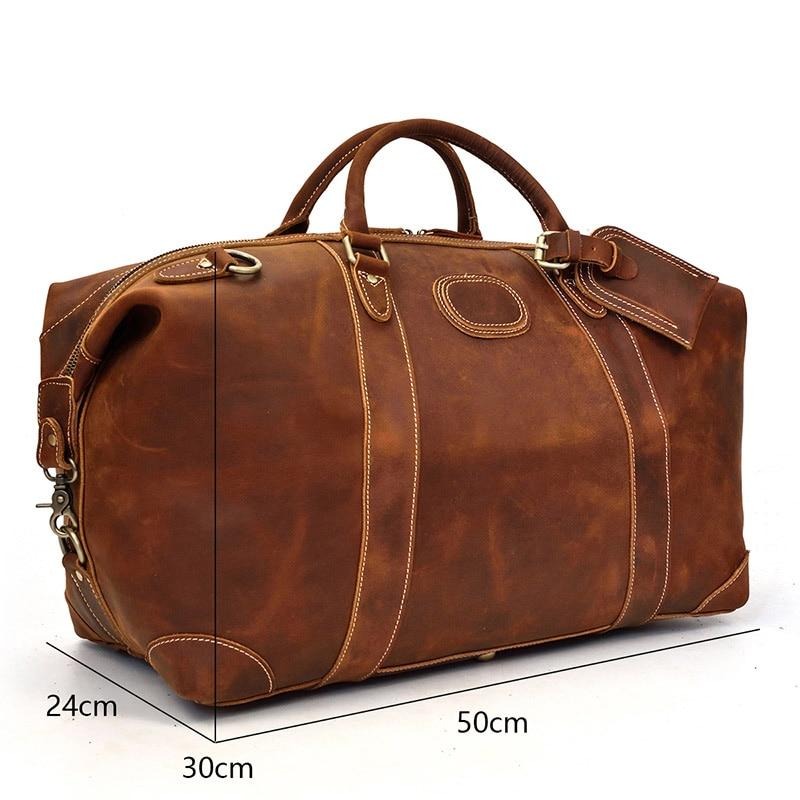 The Eira Vintage Leather Weekender Duffel