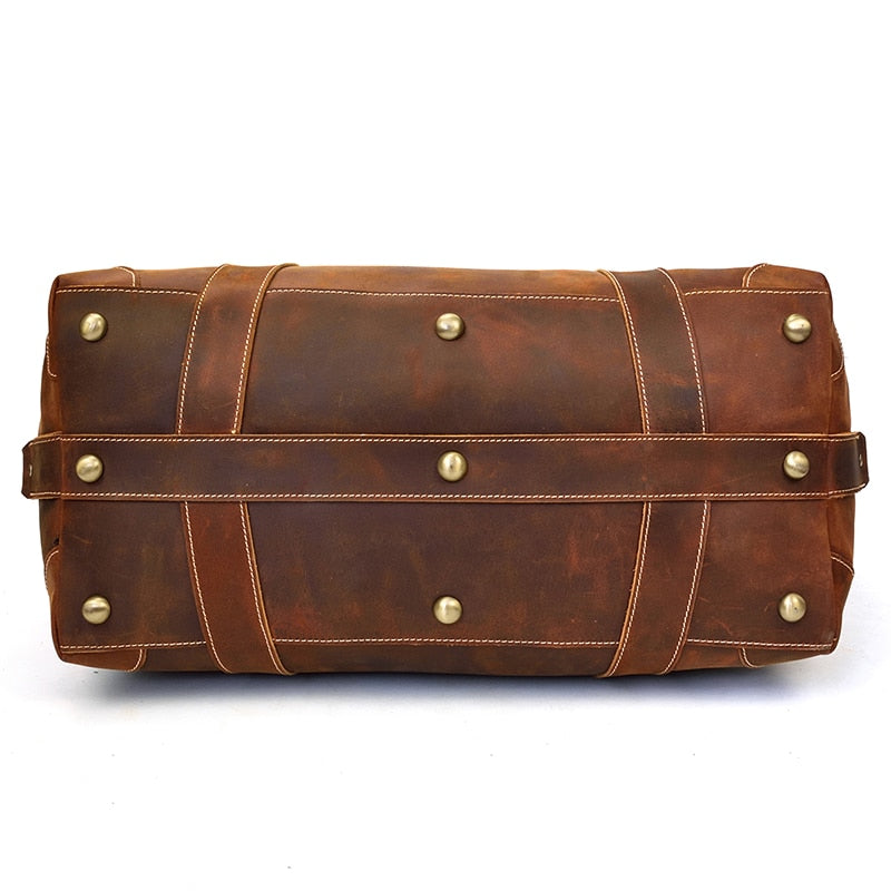 The Eira Vintage Leather Weekender Duffel