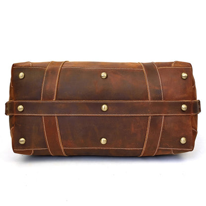 The Eira Vintage Leather Weekender Duffel