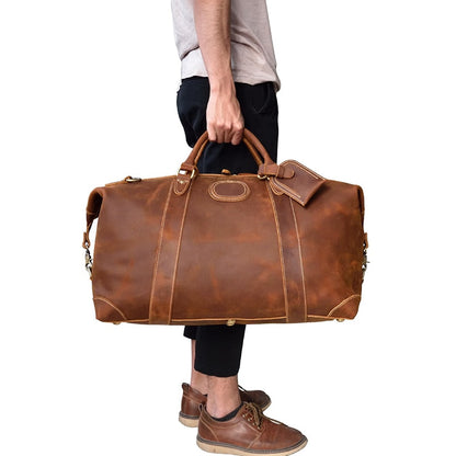 The Eira Vintage Leather Weekender Duffel