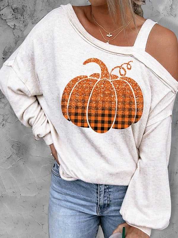 Halloween Christmas Pumpkin Printed Thin Sweater For Women Travel Essentials Shop Travel Happy Travel Happy