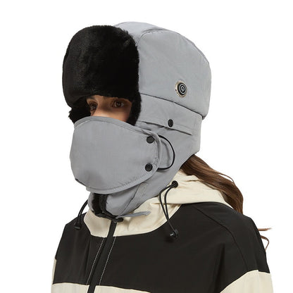 LITEGUEST Heated Trapper Hat | Heated Winter Hat with Face Cover