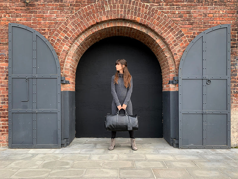 The Endre Vintage Leather Weekender Duffel
