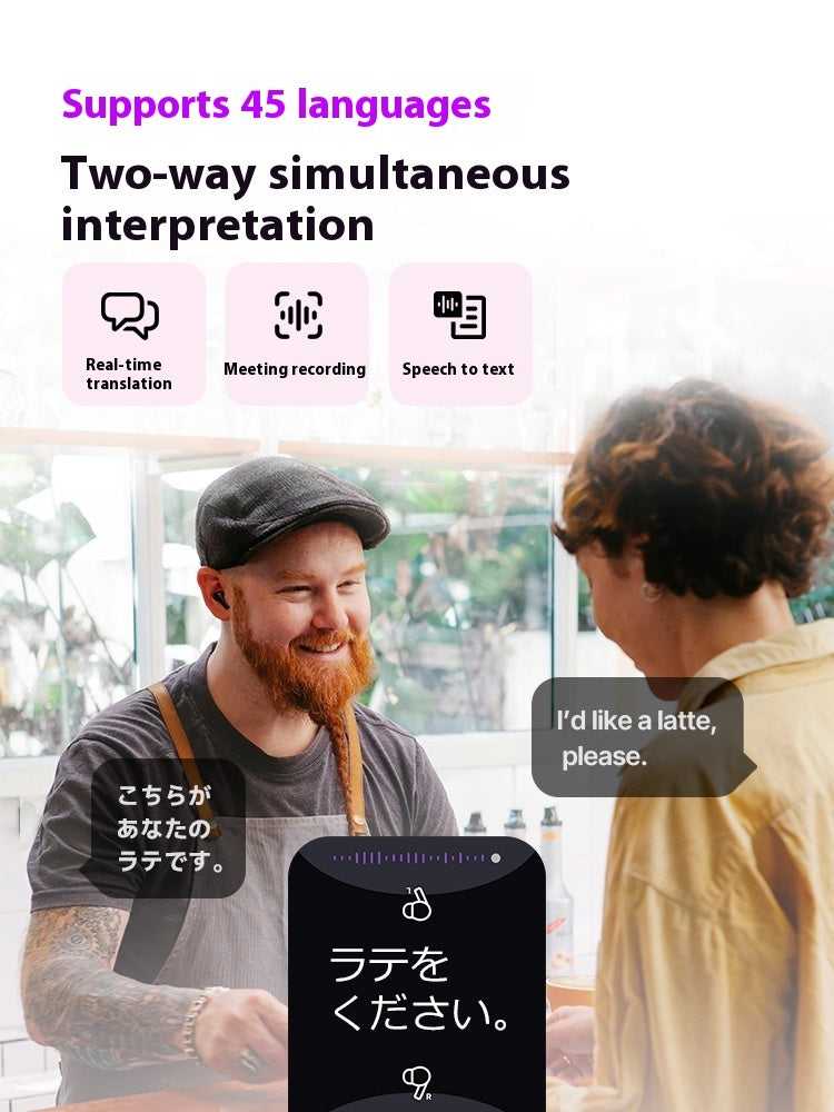 Intelligent AI Bluetooth Earphones with Noise Reduction and Real-time Translator Tech Travel Essentials Shop Travel Happy Travel Happy 