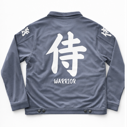 Kinetix Warrior Kanji Men's Cotton Jacket - Fossil Gray