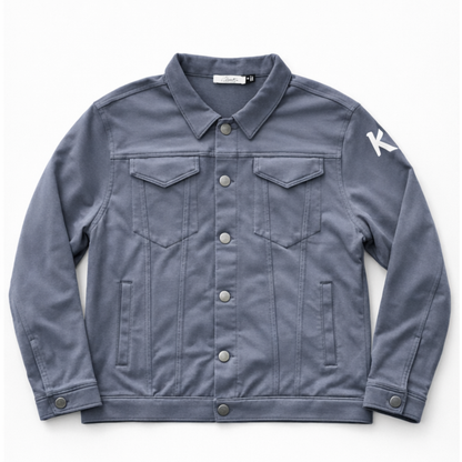 Kinetix Warrior Kanji Men's Cotton Jacket - Fossil Gray