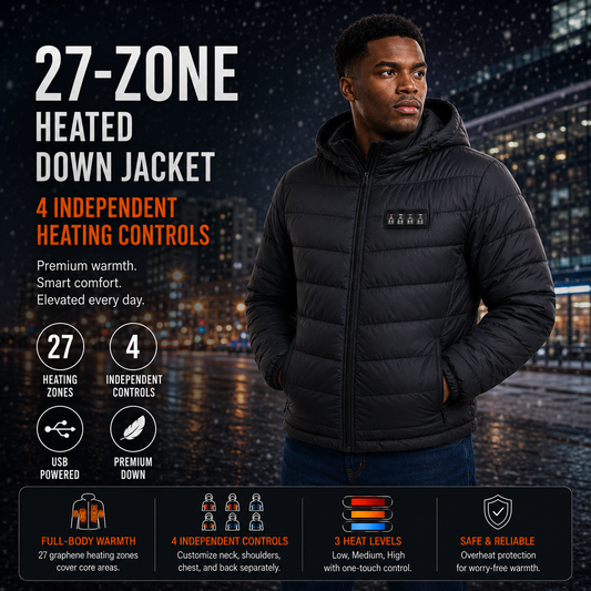 LITEGUEST 27-Zone Heated Down Jacket | 4 Independent Controls
