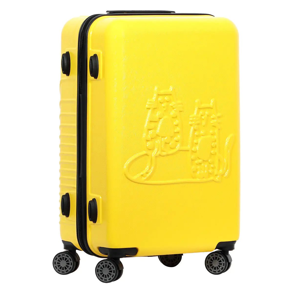 Biggdesign Cats Hardshell Spinner Luggage Set, Yellow, 3 Pcs.