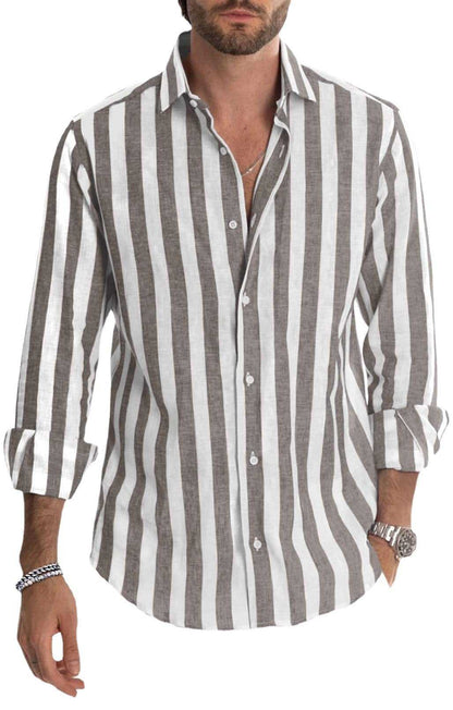 Loose Polo-Collar Striped Shirt T-Shirt Travel Essentials Shop Travel Happy Travel Happy