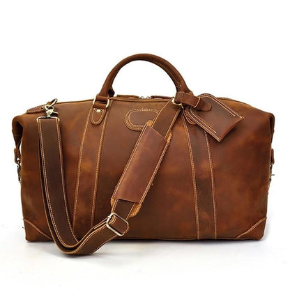 The Eira Vintage Leather Weekender Duffel