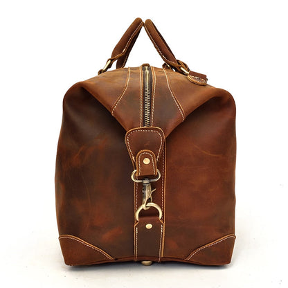The Eira Vintage Leather Weekender Duffel