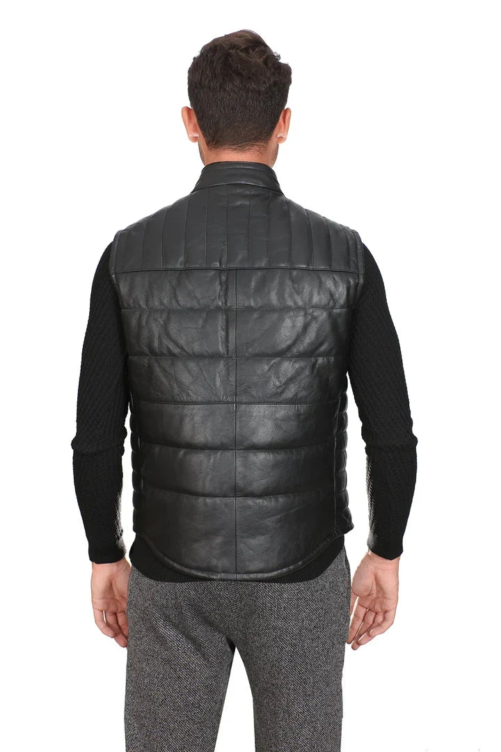 Martin Jackets Anthony Men's Black Leather Vest