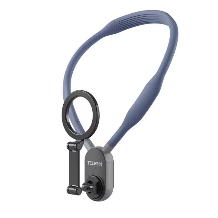 Silicone Magnetic Neck Mount for Phones - Quick Release Neck Hanging Bracket with MagSafe Magnetic Suction - Travel Happy 