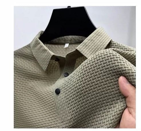 Men’s Mesh Ice Silk Short Sleeve Shirt