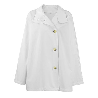 Women's Relaxed-Fit Single-Breasted Trench Coat