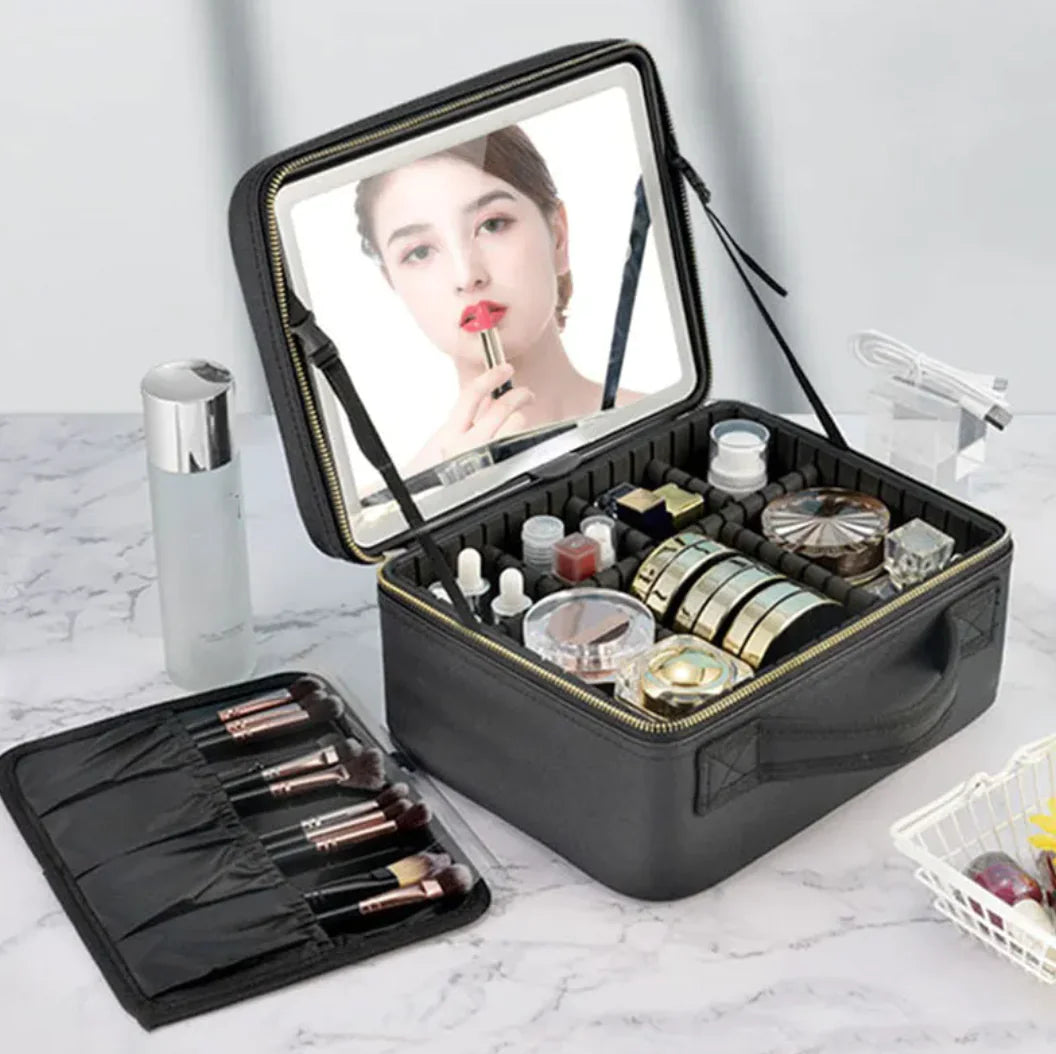 Mobile Vanity Case with 4K LED Mirror