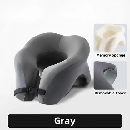 Portable U-shaped Travel Pillow Memory Foam Sleeping Pillows Office Nap Pillow Car Airplane Neck Cushion Ergonomic Head Support