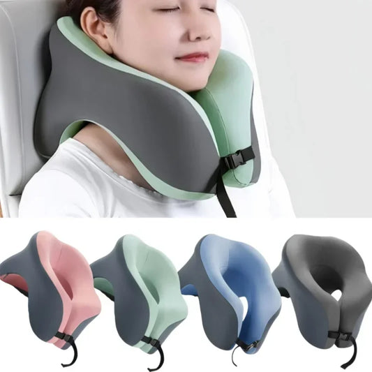 Portable U-shaped Travel Pillow Memory Foam Sleeping Pillows Office Nap Pillow Car Airplane Neck Cushion Ergonomic Head Support