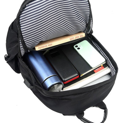 Men's Fashion Travel Backpack with USB Charging Port