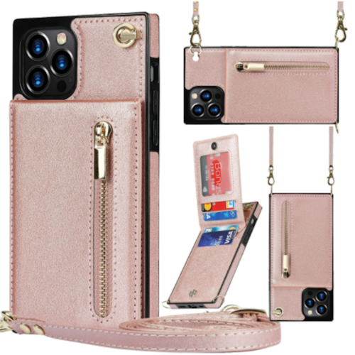 Slim iPhone Wallet Case with Crossbody Strap