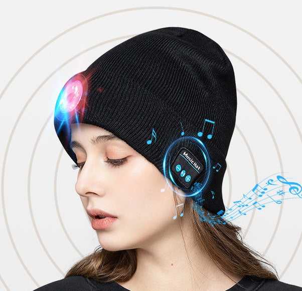 Wireless Night Run Earphone Beanie Hats Travel Happy Travel Happy