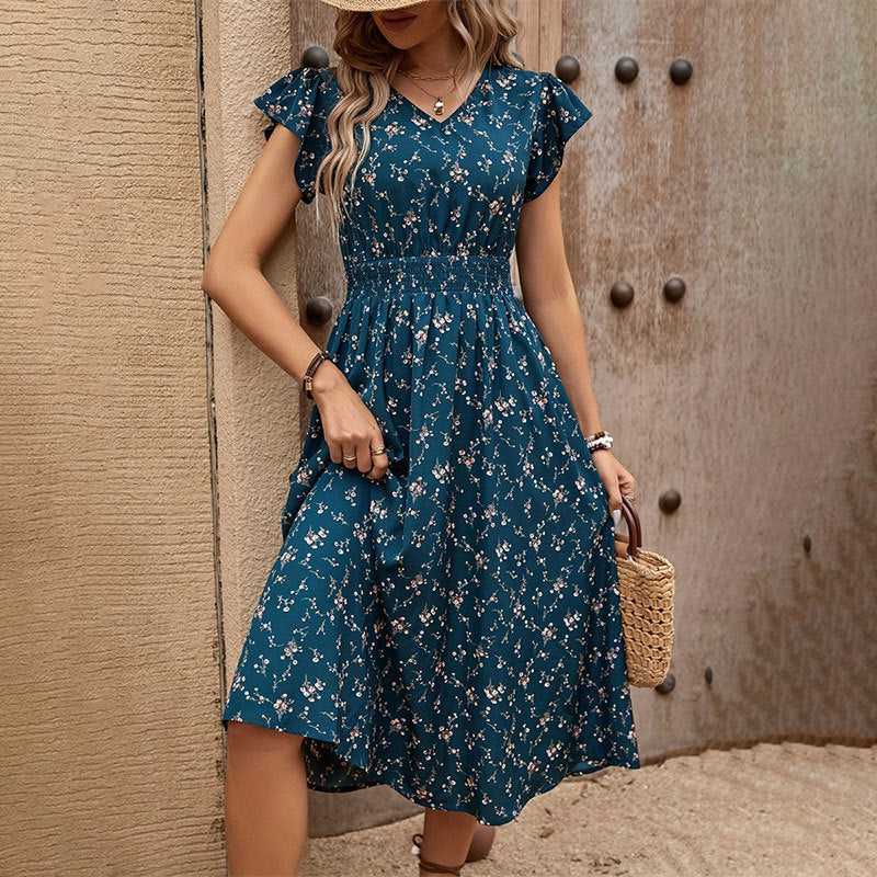 Women’s Elegant Floral Dress dress Travel Essentials Shop Travel Happy Travel Happy 