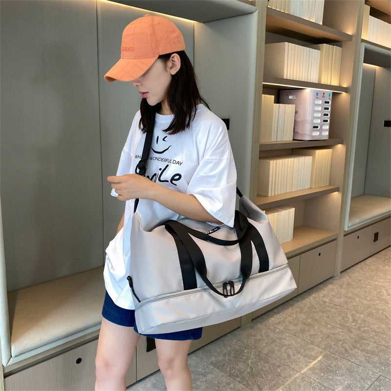 Women's Gym & Weekender Bag Waterproof Travel Duffle with Shoe Compartment Luggage Travel Essentials Shop Travel Happy Travel Happy 