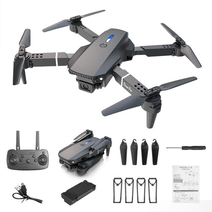 E88 Dual Camera Drone, WiFi FPV Double Folding RC Quadcopter Altitude Hold, Remote Control Toy For Beginners, Ideal Men's Gift For Outdoor Fun, Great For Christmas, Halloween, And Thanksgiving