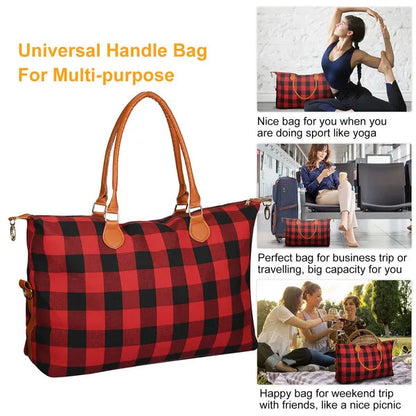 Women's Weekend Overnight Duffel Tote – Travel Luggage Bag