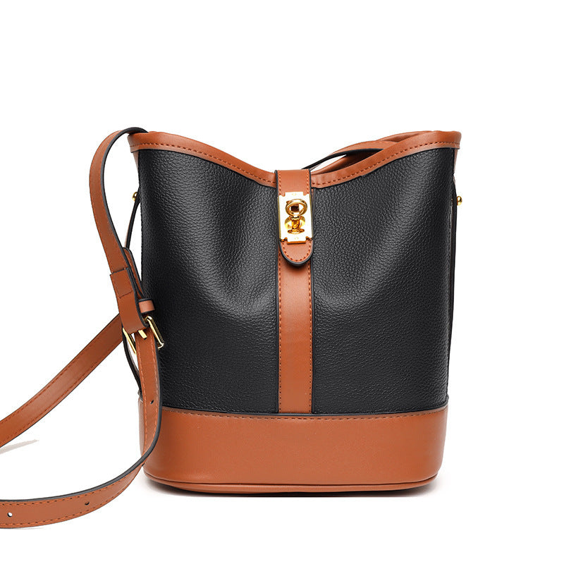 Luxe Carryall Cowhide Bucket Bag