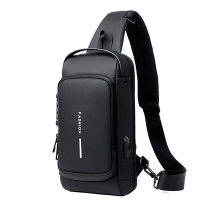 SecureCharge Anti-theft Diagonal Chest Bag with Large Capacity