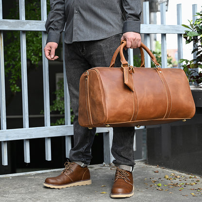 Vintage Multifunctional Leather Duffle Bag