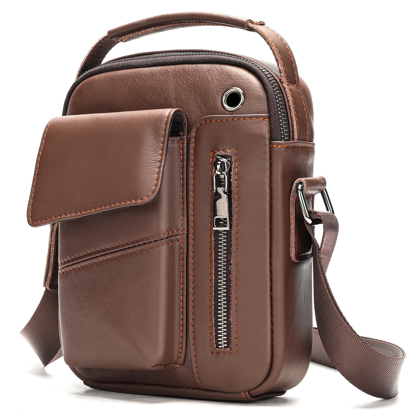 Men’s Business Minimalist Leather Crossbody Bag