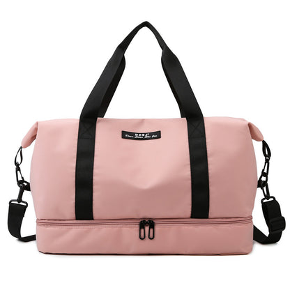 Bolsa de deporte y de fin de semana para mujer, impermeable, de viaje, con compartimento para zapatos