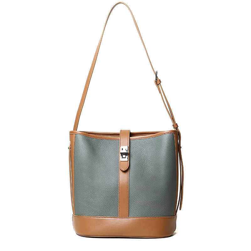 Luxe Carryall Cowhide Bucket Bag