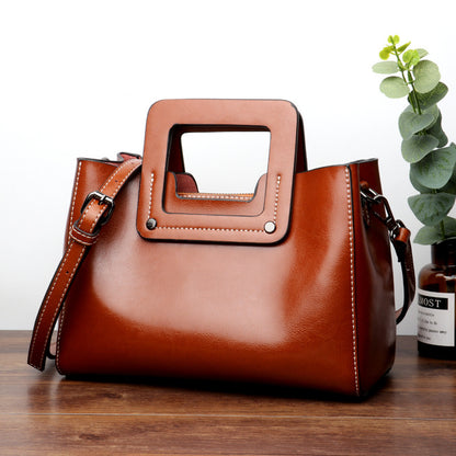 Luxe Traveler Oil Wax Leather Crossbody Bag