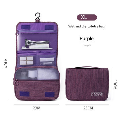 Travel Business Storage Bag Business Trips Portable Large Capacity Wash Bag Hanging Dry Wet Separation Toiletry