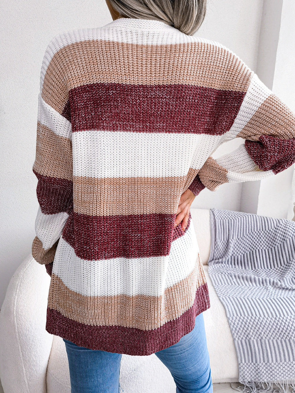 Cozy Charm Lantern Sleeve Cardigan