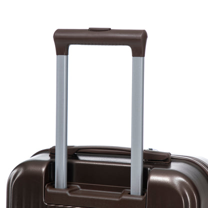 ABS Spinner Wheel Luggage Set with Cosmetic Case - Brown
