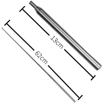 Outdoor Fire Tool Stainless Steel Retractable Fire Blowing Tube